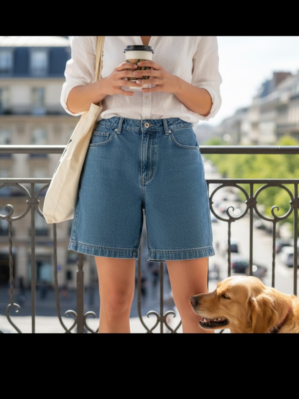 (3 FOR 20🍉☀️)Christopher & Banks Mid-Length Blue Denim Shorts